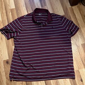 Polo by Ralph Lauren Burgundy Striped Polo Shirt